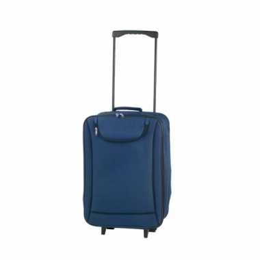 Vakantie handbagage trolley blauw 1,1 kg