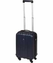 Vakantie donkerblauwe handbagage trolley 45 cm
