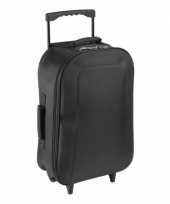 Vakantie handbagage reiskoffer trolley zwart 46 cm