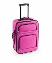 Vakantie handbagage trolley roze 50 cm